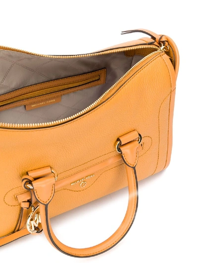 Shop Michael Michael Kors Carine Leather Bag In Orange