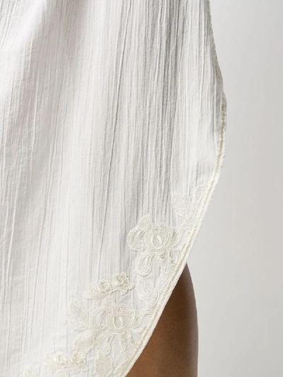 Shop La Perla Love Journey Cotton Skirt In White