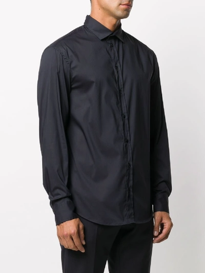 Shop Emporio Armani Cotton Shirt In Blue