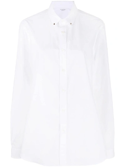 Shop Valentino Untitled Cotton Shirt In White