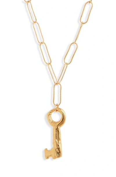 Shop Alighieri The Silent Answer Necklace In 24 Gold