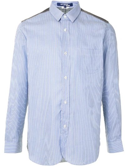 Shop Junya Watanabe Stripe Print Shirt In Blue