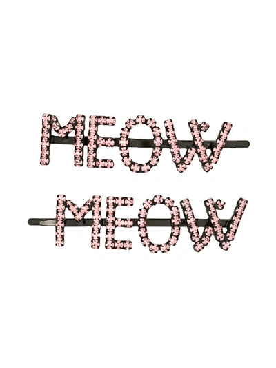 Shop Ashley Williams Meow Hair Pin In Pink