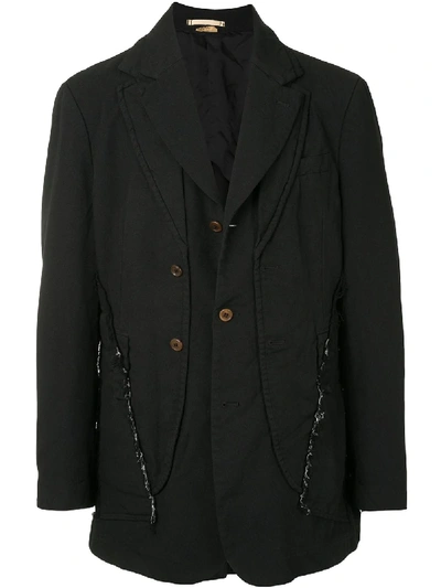 Shop Comme Des Garçons Homme Deux Oversized Asymmetrical Jacket In Black