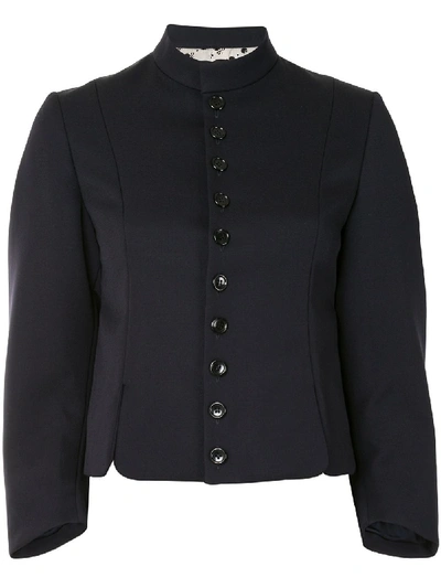 Shop Comme Des Garçons Button-up Jacket In Black