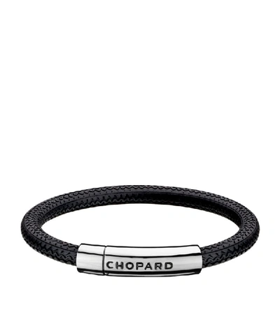 Shop Chopard Stainless Steel Mille Miglia Bracelet In Black