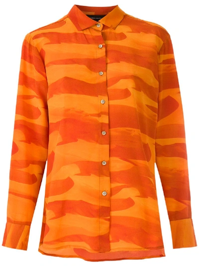 Shop Andrea Marques Deserto Silk Shirt In Orange