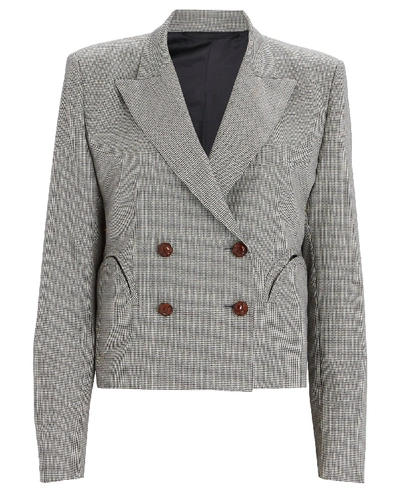 Shop Blazé Milano Kentra Spencer Cropped Blazer In Grey