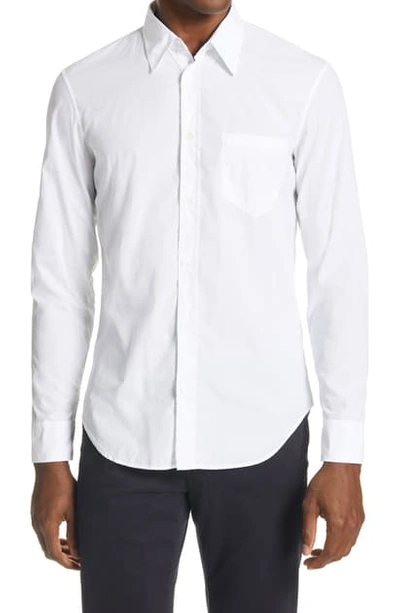 Shop Maison Margiela Faux Pocket Button-up Shirt In White