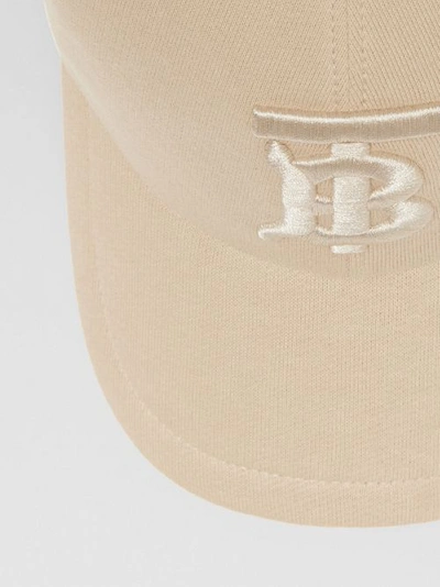 Shop Burberry Monogram Motif Jersey Baseball Cap In Soft Fawn