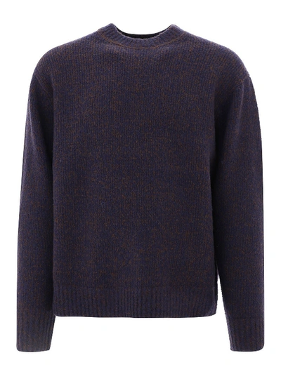 Shop Acne Studios Melange Wool Blend Sweater In Blue