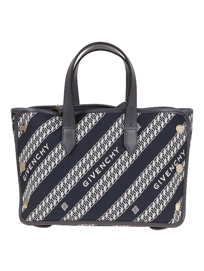 Shop Givenchy Bond Mini Shopping Bag In Blue