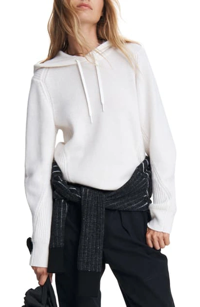 Shop Rag & Bone Pierce Cashmere Hoodie In Chalk