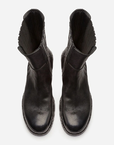 Shop Dolce & Gabbana Horsehide Boots In Black