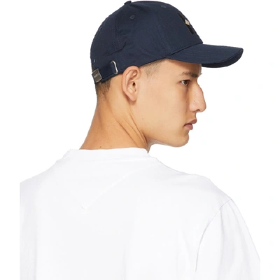 Shop Kenzo Navy Logo Cap In 76a Navy Bl