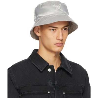 Shop Kenzo Grey Sport Bucket Hat In 93 - Pale G