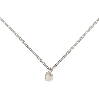 Shop Pearls Before Swine Silver Raw Diamond Pendant In 925 Sil/whi