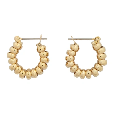 Shop Laura Lombardi Gold Mini Camilla Earrings In Brass