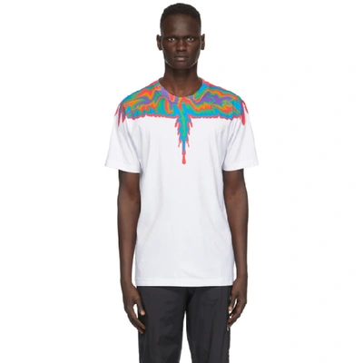 Shop Marcelo Burlon County Of Milan White Psychedelic Wings T-shirt In White/multi