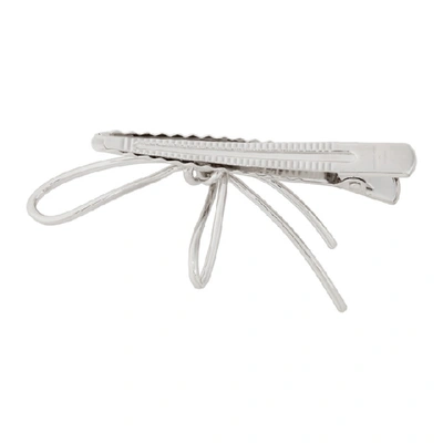 Shop Shushu-tong Shushu/tong Silver Yvmin Edition Bow Hair Clip In Sc100 Brass