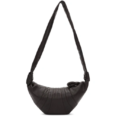 Shop Lemaire Brown Small Croissant Bag In 490 Drkchoc