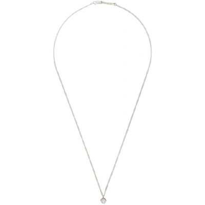 Shop Pearls Before Swine Silver Akoya Pearl Necklace In Pearlsilver
