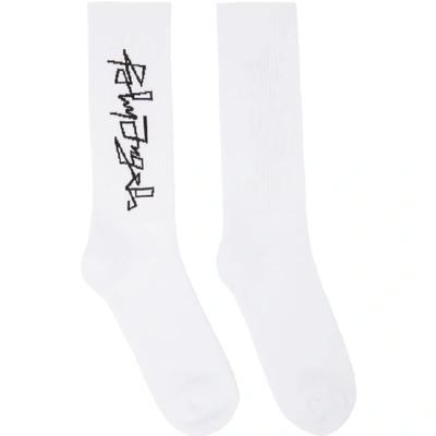 Shop Palm Angels White Desert Logo Socks