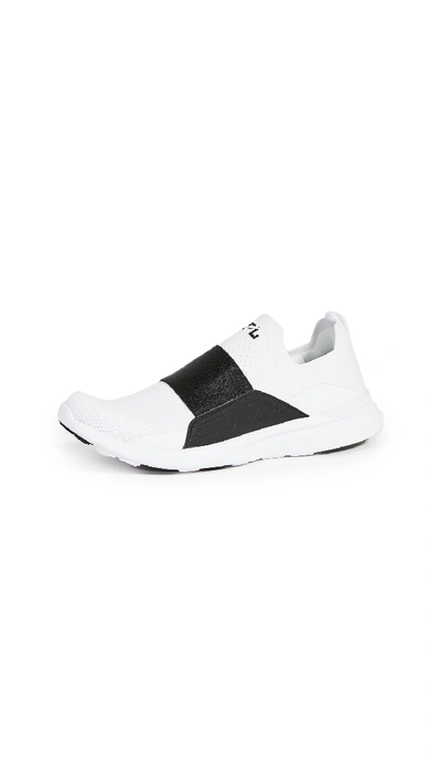 Shop Apl Athletic Propulsion Labs Techloom Bliss Sneakers In White/black Strap