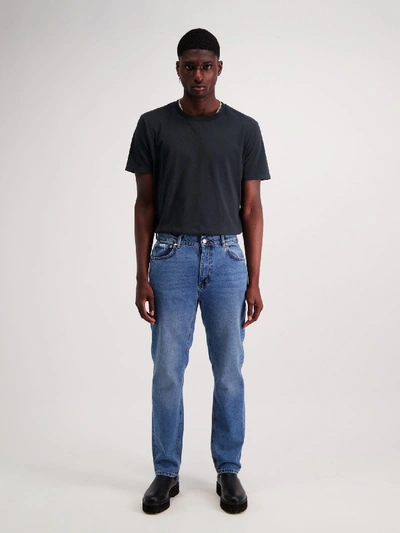 Shop Amendi Åke Classic Jeans In Mid Blue