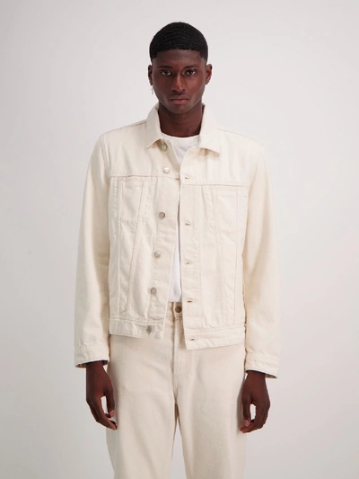 Shop Amendi Bill Denim Jacket In Off White