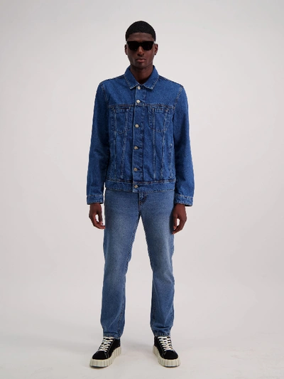 Shop Amendi Bill Denim Jacket In Mid Blue