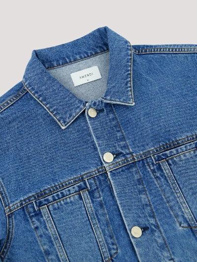 Shop Amendi Bill Denim Jacket In Mid Blue