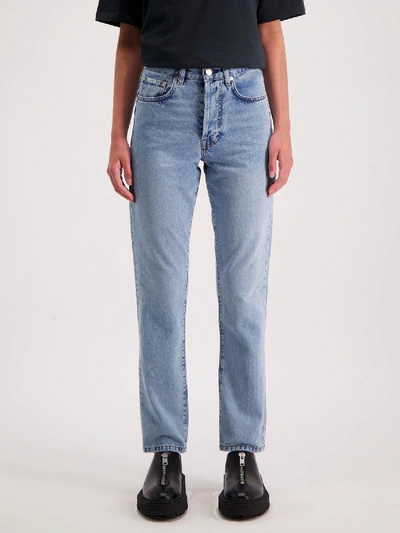 Shop Amendi Molle Classic Jeans In Light Blue