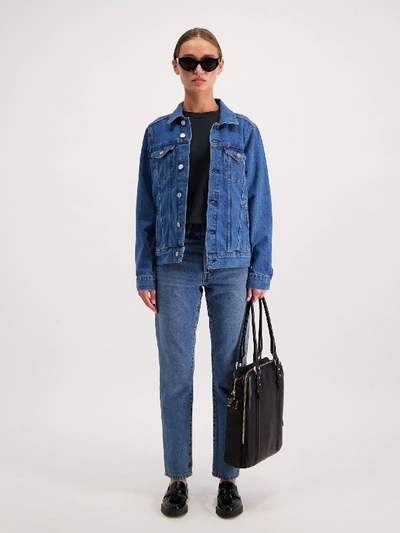 Shop Amendi Ivy Denim Jacket In Mid Blue