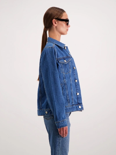 Shop Amendi Ivy Denim Jacket In Mid Blue