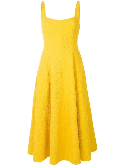 Shop Rebecca Vallance Andie Strap Midi Dress In Yellow