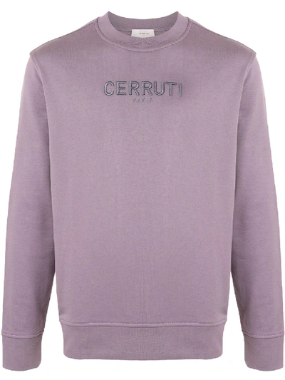 Shop Cerruti 1881 Logo Sweatshirt In Purple
