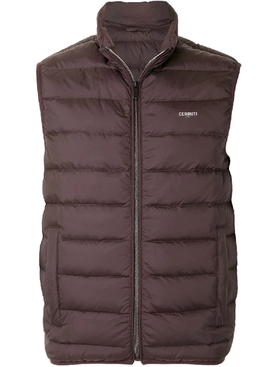 Shop Cerruti 1881 Quilted Gilet In Red