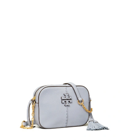 Shop Tory Burch Mcgraw Camera Bag In Cloud Blue