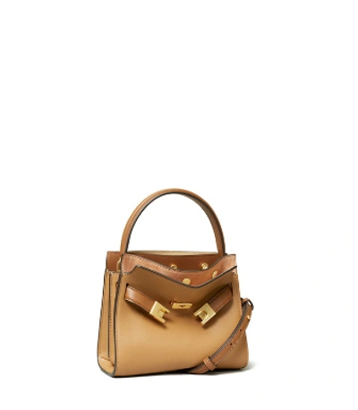 Tory Burch Lee Radziwill Petite Double Bag In Tiramisu