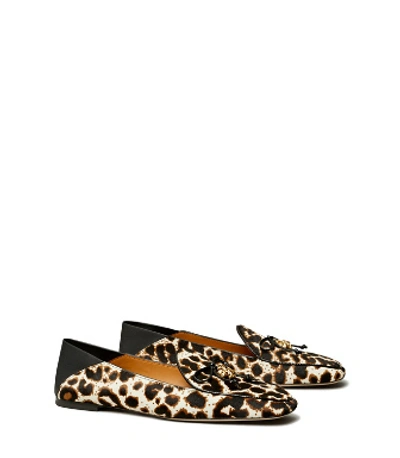 Shop Tory Burch Tory Charm Loafer In Creamleopard/perblk