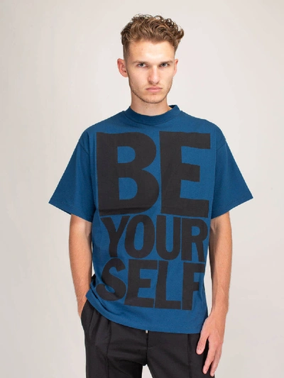 Shop Honey Fucking Dijon Be Yourself T-shirt Navy In Blue