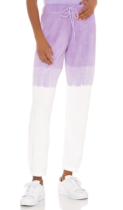 Shop Splits59 Charlie Sweatpant In Off White & Lavender Dip Dye