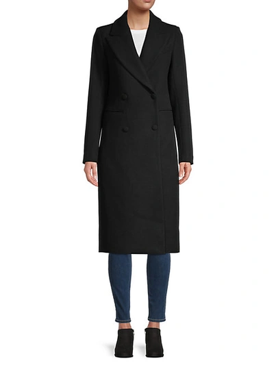 Shop Avec Les Filles Wool-blend Coat In Black