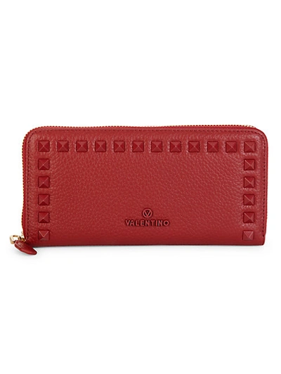 Shop Valentino By Mario Valentino Women's Grace Dollaro Leather Continental Wallet In Red