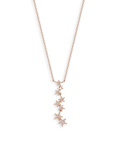 Shop Saks Fifth Avenue 14k Rose Gold & Diamond Pendant Necklace