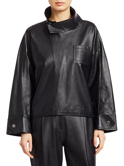 Shop 3.1 Phillip Lim / フィリップ リム Leather Zippered Blouse In Black