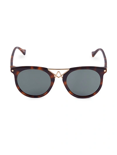 Shop Altuzarra 50mm Round Sunglasses In Dark Brown