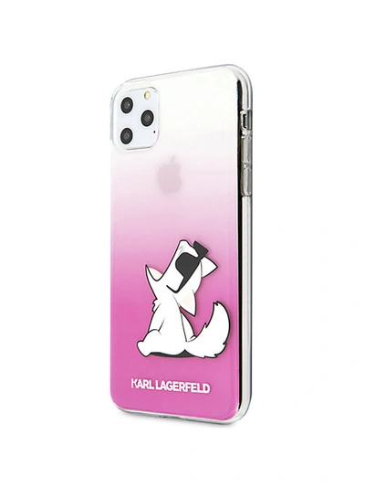 Shop Karl Lagerfeld Transparent Fun Choupette Glass Iphone 11 Pro Max Case