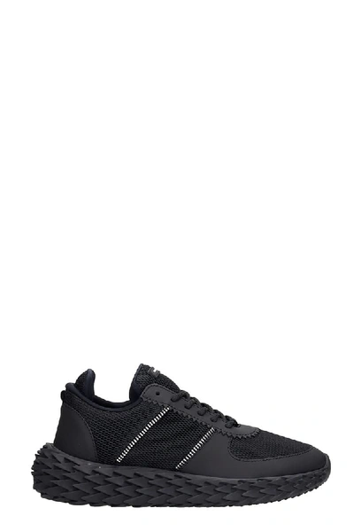 Shop Giuseppe Zanotti Urchin Sneakers In Black Synthetic Fibers